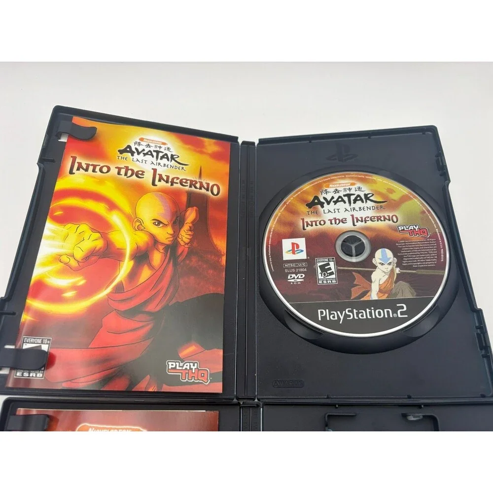 PS2 Avatar: The Last Airbender & ATLA Into The Inferno Sony PlayStation 2 CIB